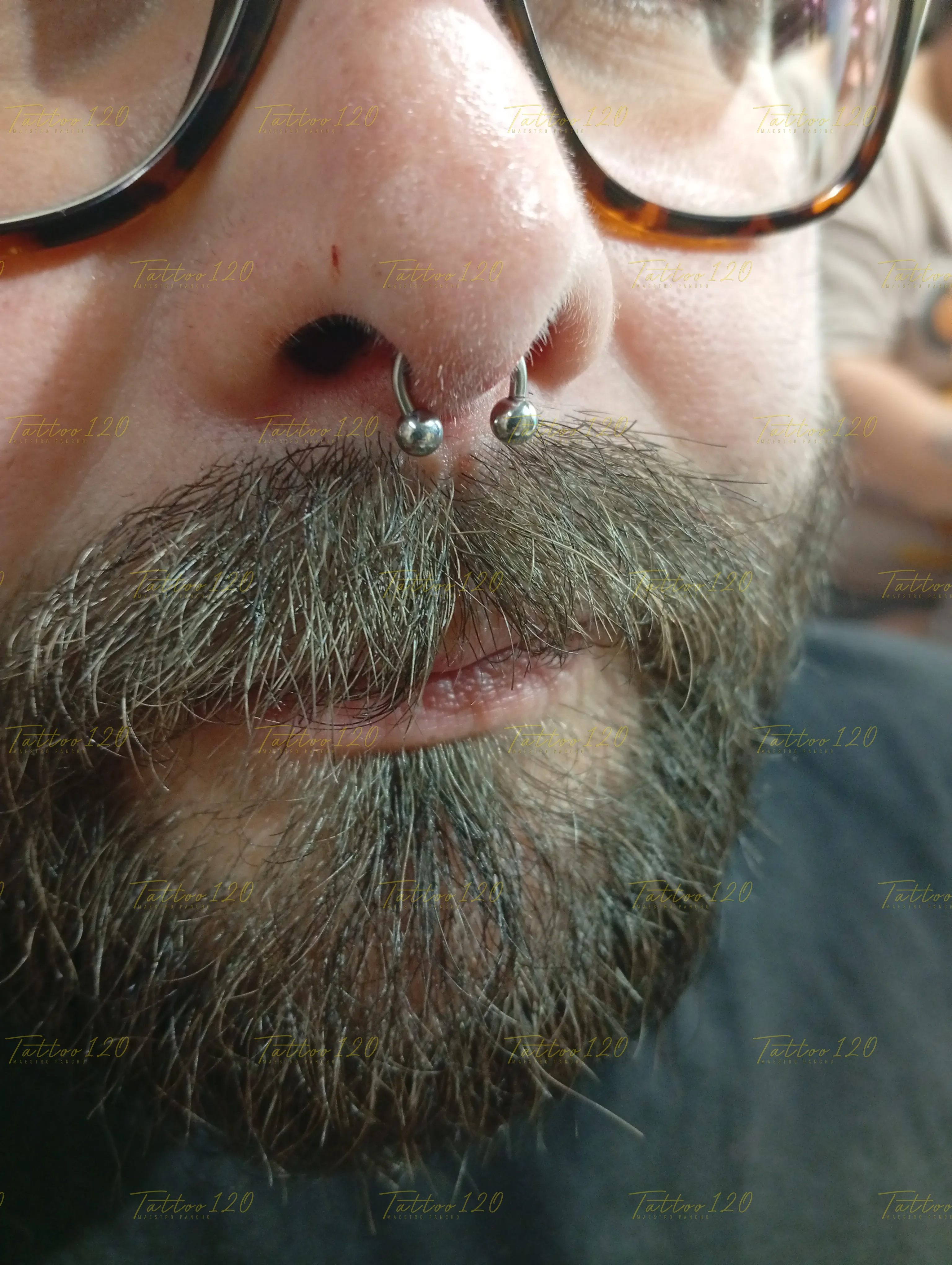 Piercing de septum hecho en Tattoo 120